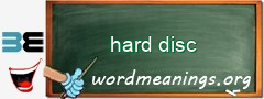 WordMeaning blackboard for hard disc
